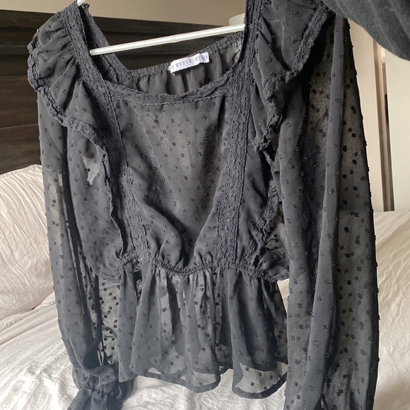 DOTTED square neck blouse - Picture 4 of 7